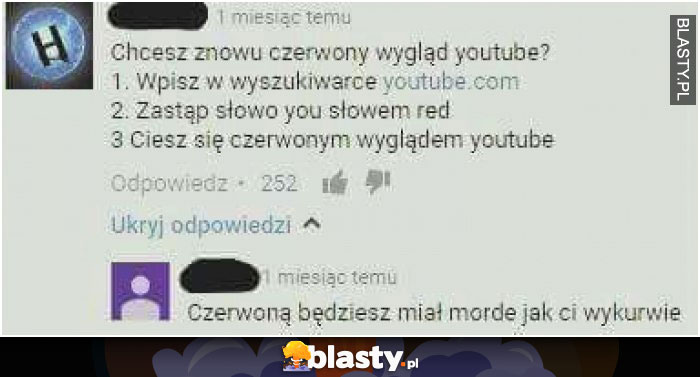 Chcesz mieć czerwony wygląd youtube ?