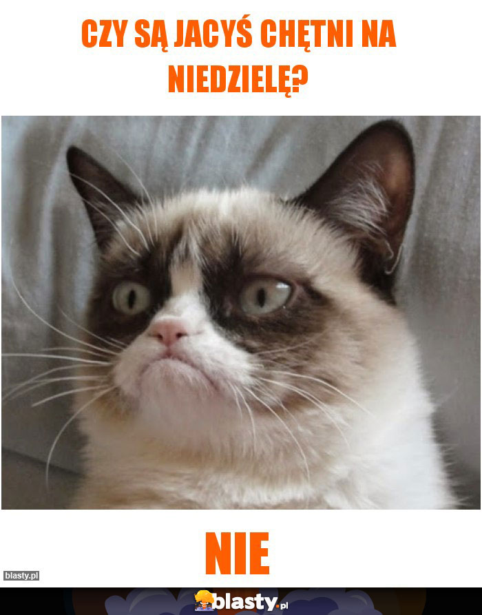 Czy są jacyś chętni na niedzielę?