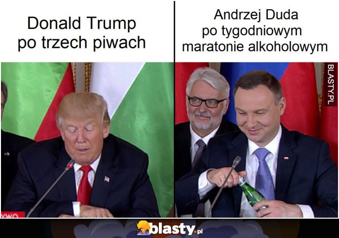 Donald Trump po trzech piwach