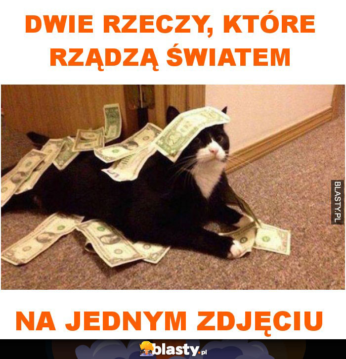 Dwie rzeczy, które rządzą światem na jednym zdjęciu