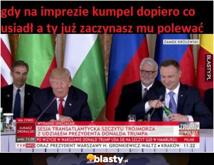 Gdy na imprezie kumpel dopiero co usiadł