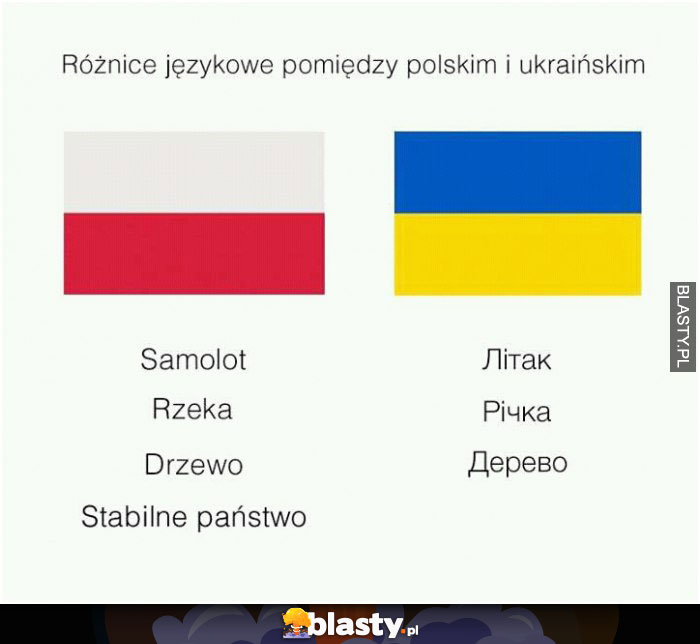 Język ukraiński a polski