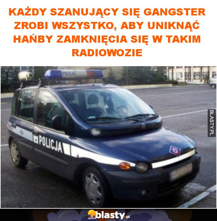 Każdy szanujący się gangster zrobi wszystko, aby nie dać się zamknąć w tym samochodzie