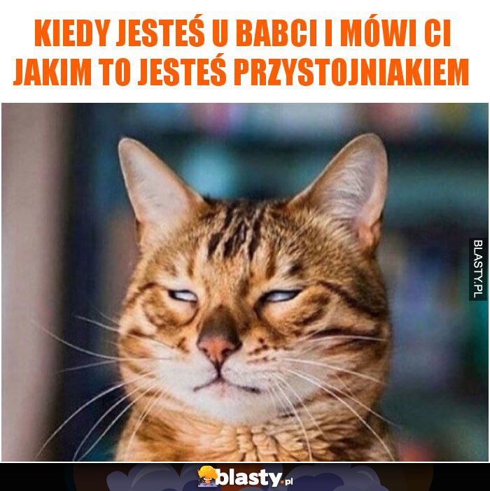 Kiedy jesteś u babci i mówi Ci jakim to jesteś przystojniakiem