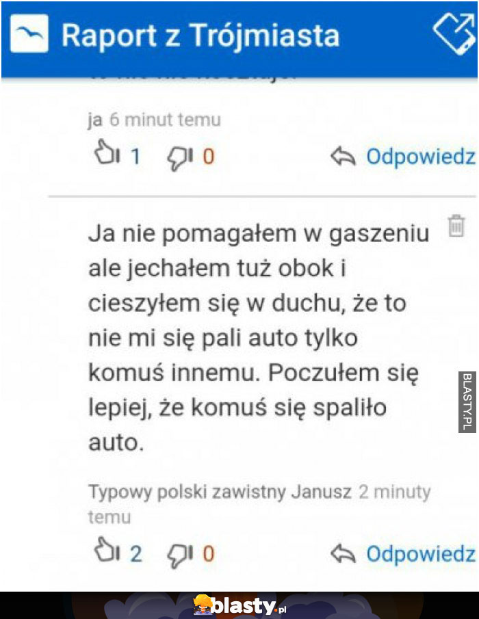 Kiedy somsiadowi zapali się passat