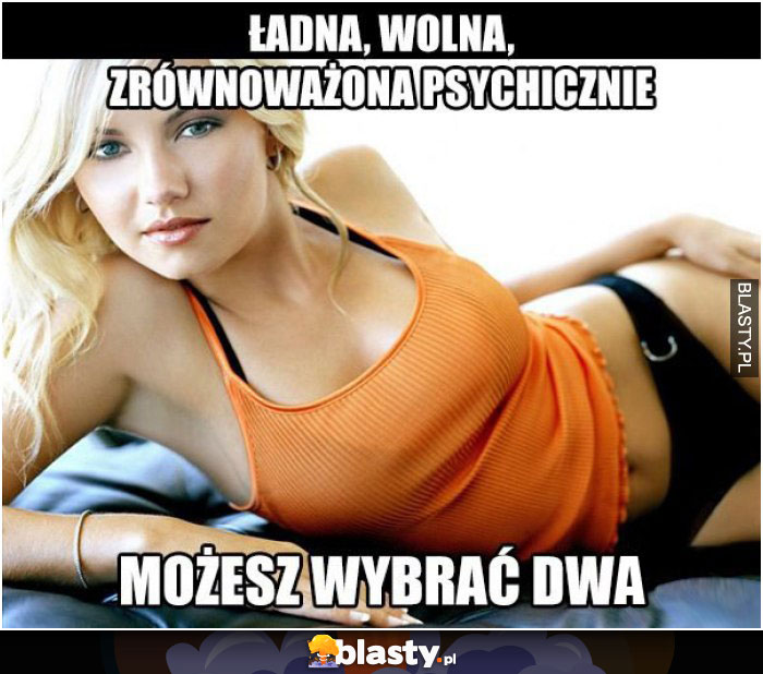 Ładna, wolna i zrównoważona psychicznie dziewczyna