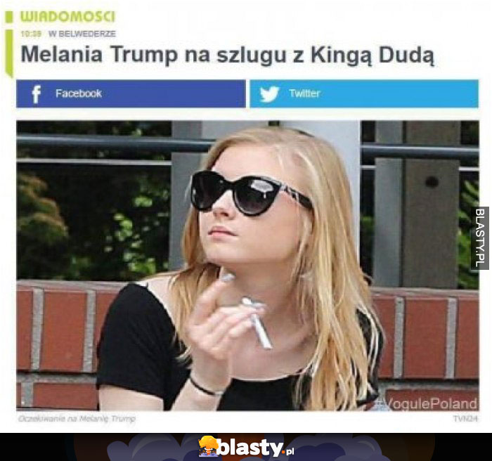 Melania trump na szlugu z kingą dudą