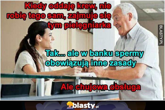 Obsługa w banku spermy