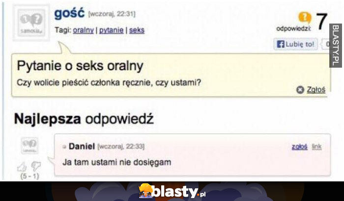 Pytanie o seks oralny