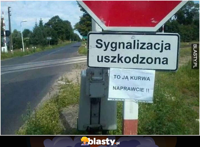 uszkodzona sygnalizacja