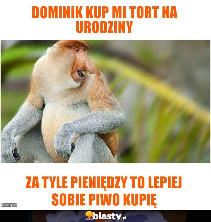 Dominik kup mi tort na urodziny