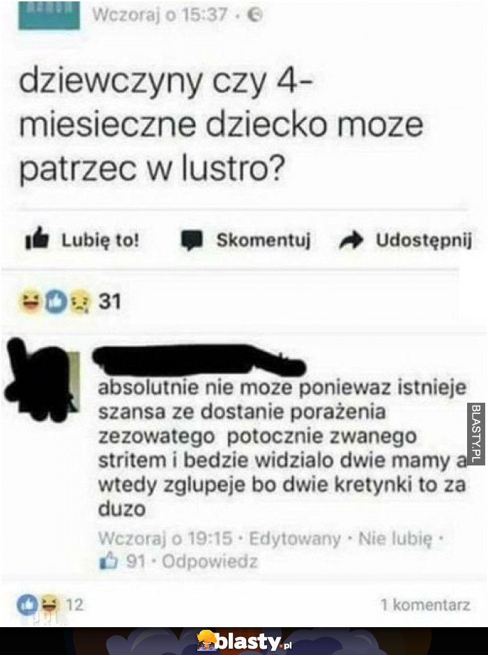 Dziewczyny czy 4 mc dziecko może patrzeć w lustro