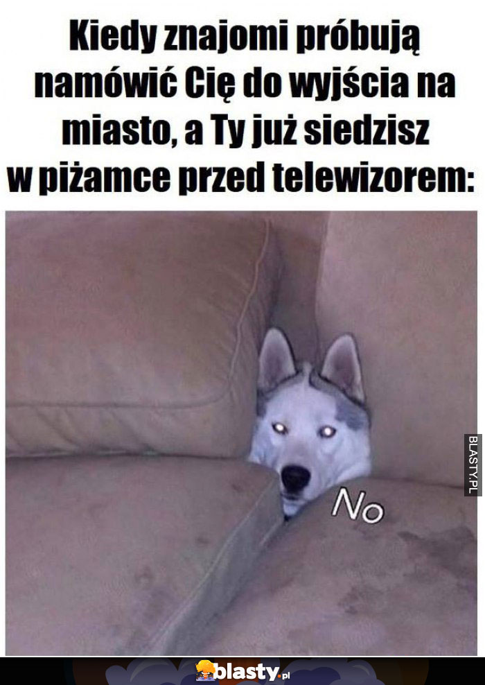 Kiedy znajomi próbują Cię namówić na wyjście na miasto