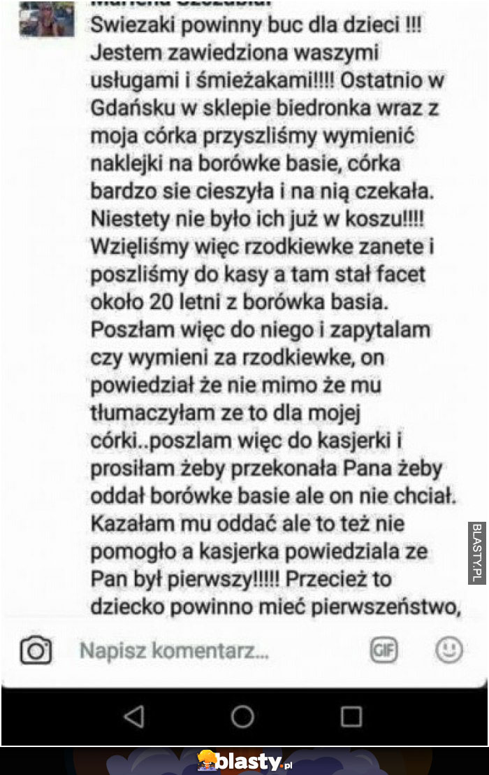 Świeżaki powinny być dla dzieci