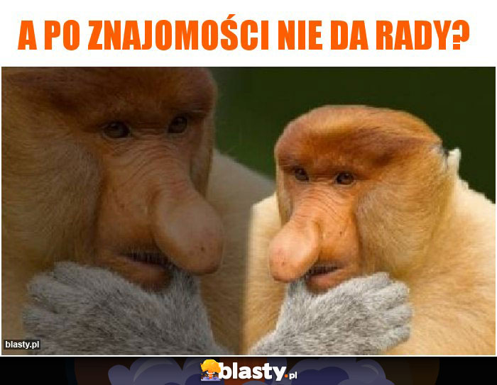 A po znajomości nie da rady?