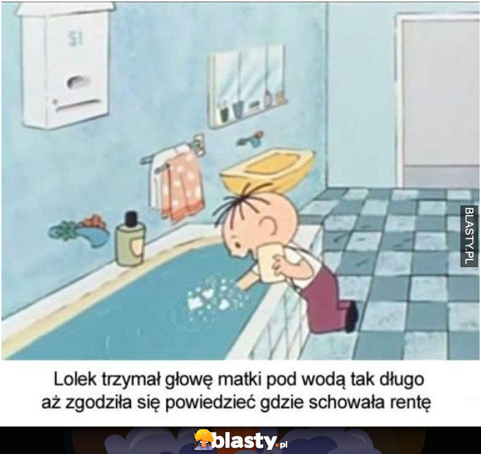 Lolek trzymał głowę matki