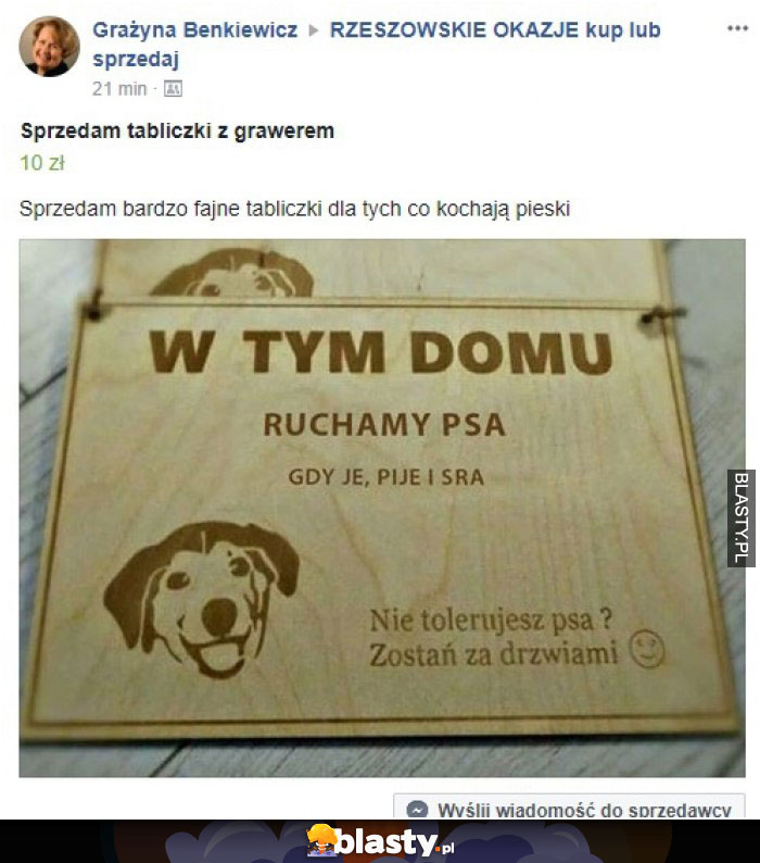 W tym domu ruchamy psa