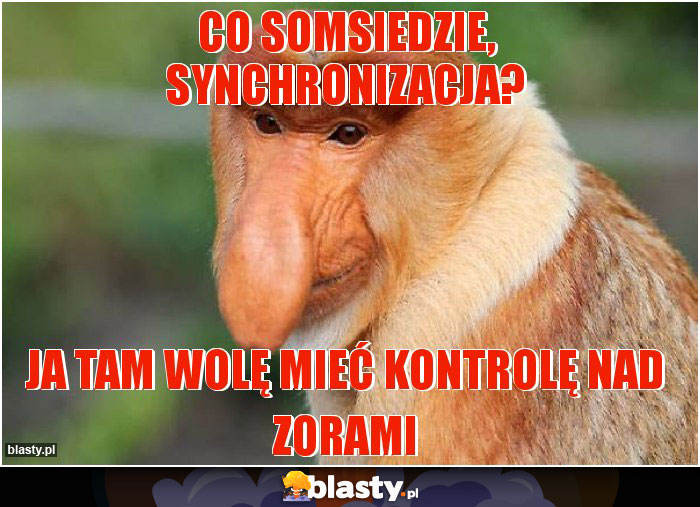 Co somsiedzie, synchronizacja?