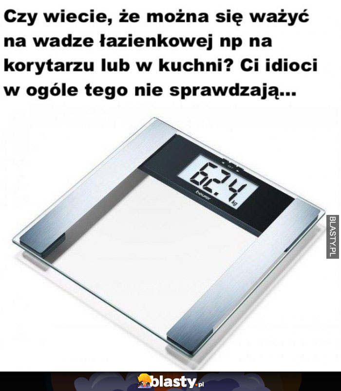 Czy wiecie, że można ważyć się na wadze łazienkowej