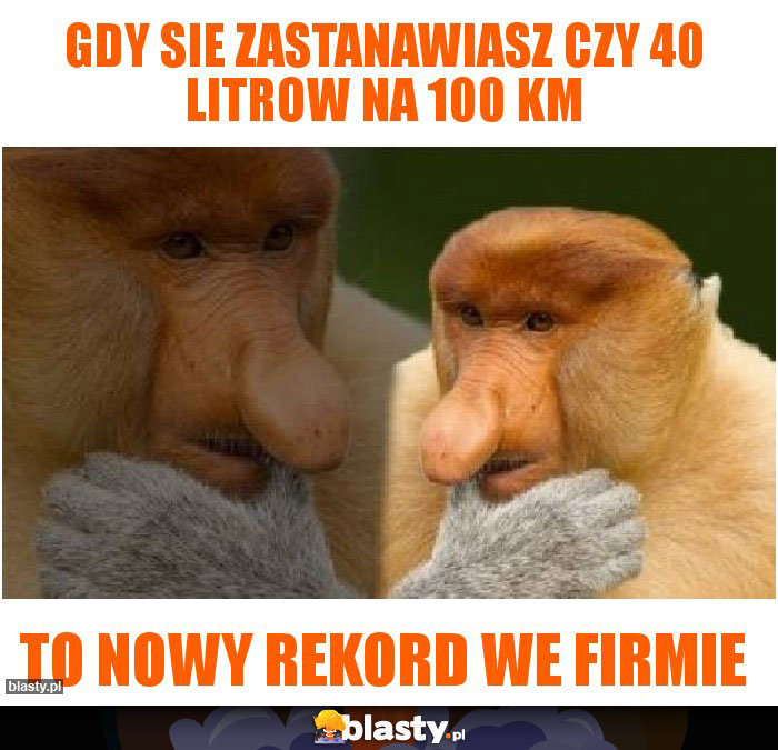 Gdy sie zastanawiasz czy 40 litrow na 100 km