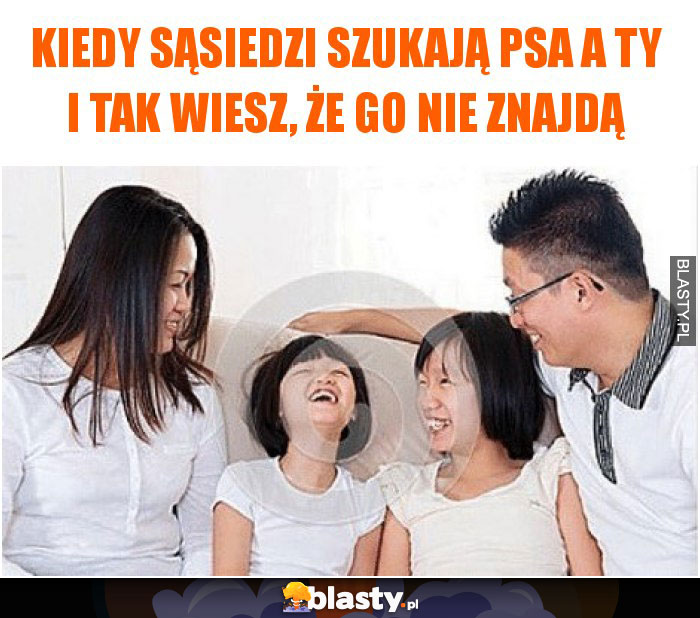 Kiedy sąsiedzi szukają psa a Ty i tak wiesz, że go nie znajdą