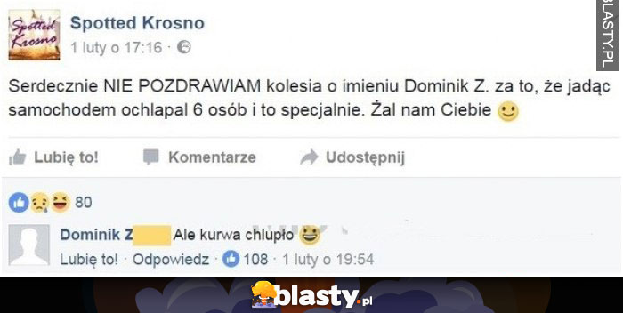 Serdecznie nie pozdrawiam kolesia o imieniu dominik z