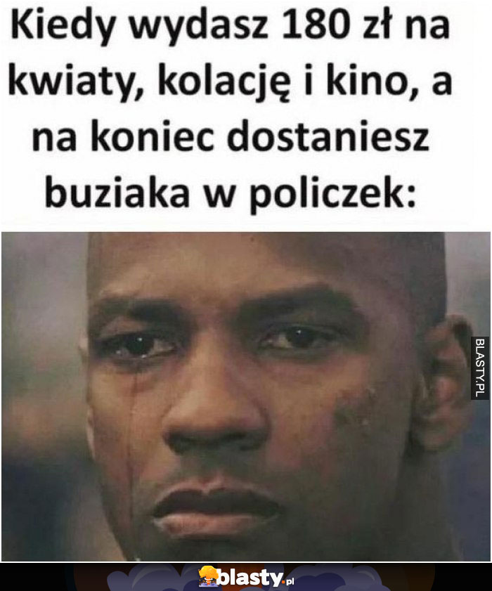 Kiedy wydajesz 180zł na kwiaty, kolację i kino