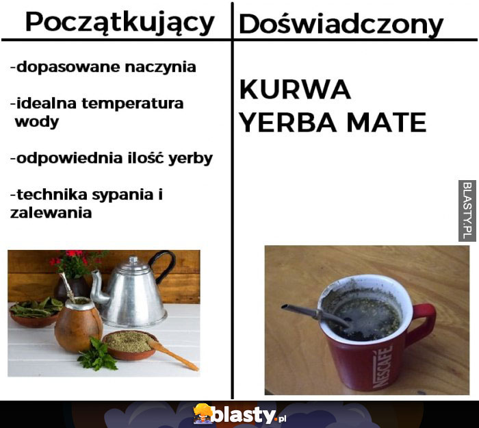 Parzenie yerba mate początkujący vs amator