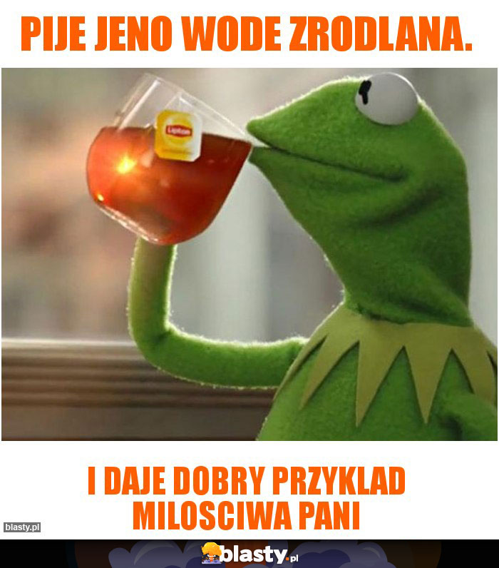 Pije jeno wode zrodlana.