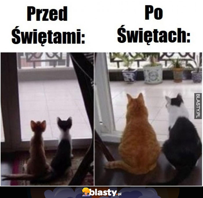 Przed świętami vs po świętach