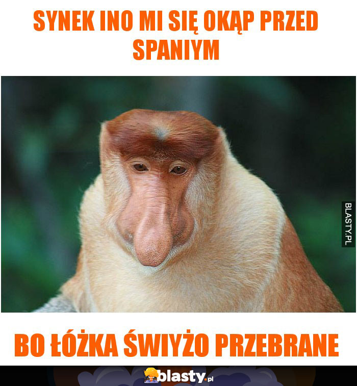 Synek ino mi się okąp przed spaniym