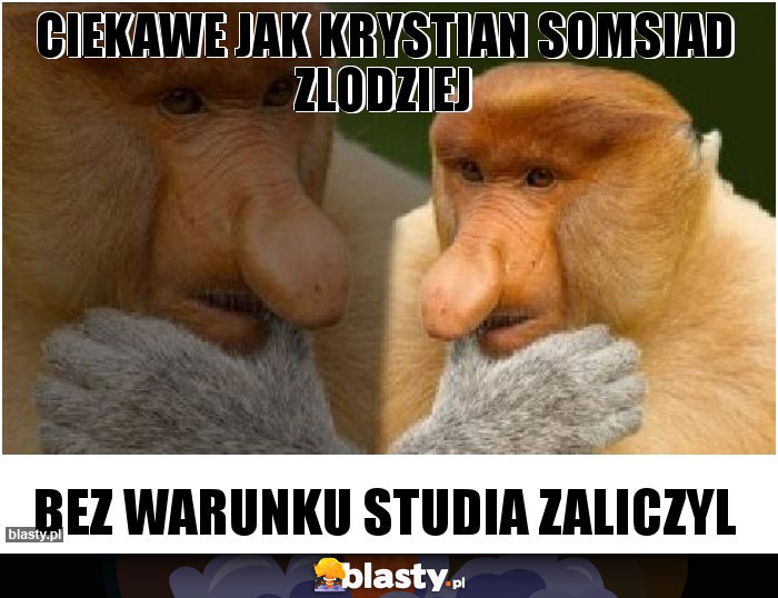 Ciekawe jak Krystian Somsiad zlodziej