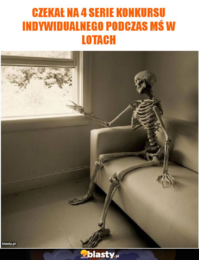 Czekał na 4 serie konkursu indywidualnego podczas MŚ w Lotach