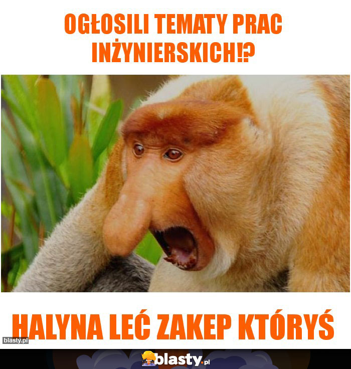 Ogłosili tematy prac inżynierskich!?