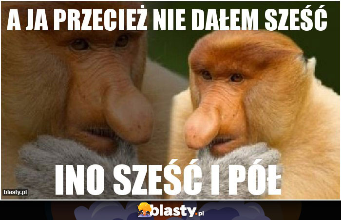 A JA PRZECIEŻ NIE DAŁEM SZEŚĆ A JA PRZECIEŻ NIE DAŁEM SZEŚĆ