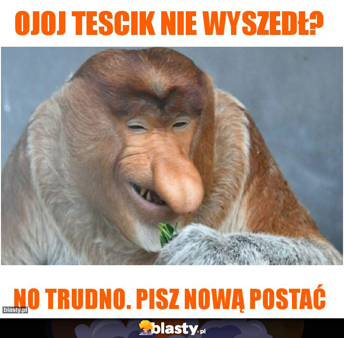 Ojoj tescik nie wyszedł?
