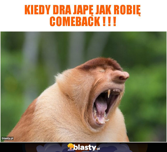 Kiedy dra japę jak robię comeback ! ! ! Kiedy dra japę jak robię comeback ! ! !