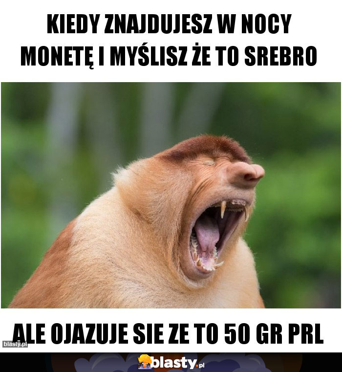 Kiedy znajdujesz w nocy monetę i myślisz że to srebro Kiedy znajdujesz w nocy monetę i myślisz że to srebro