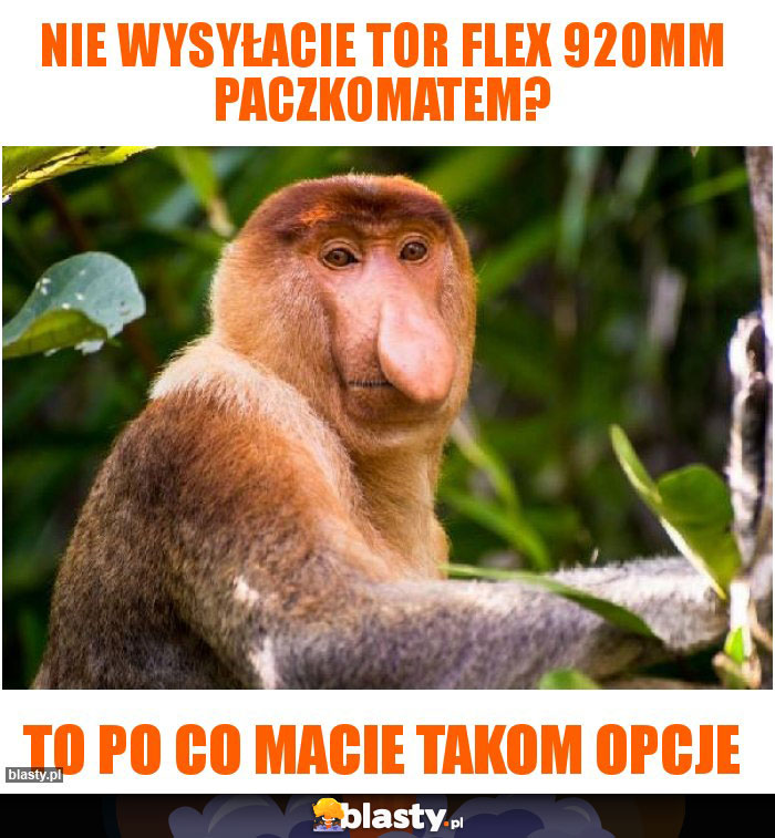 Nie wysyłacie Tor flex 920mm Paczkomatem?