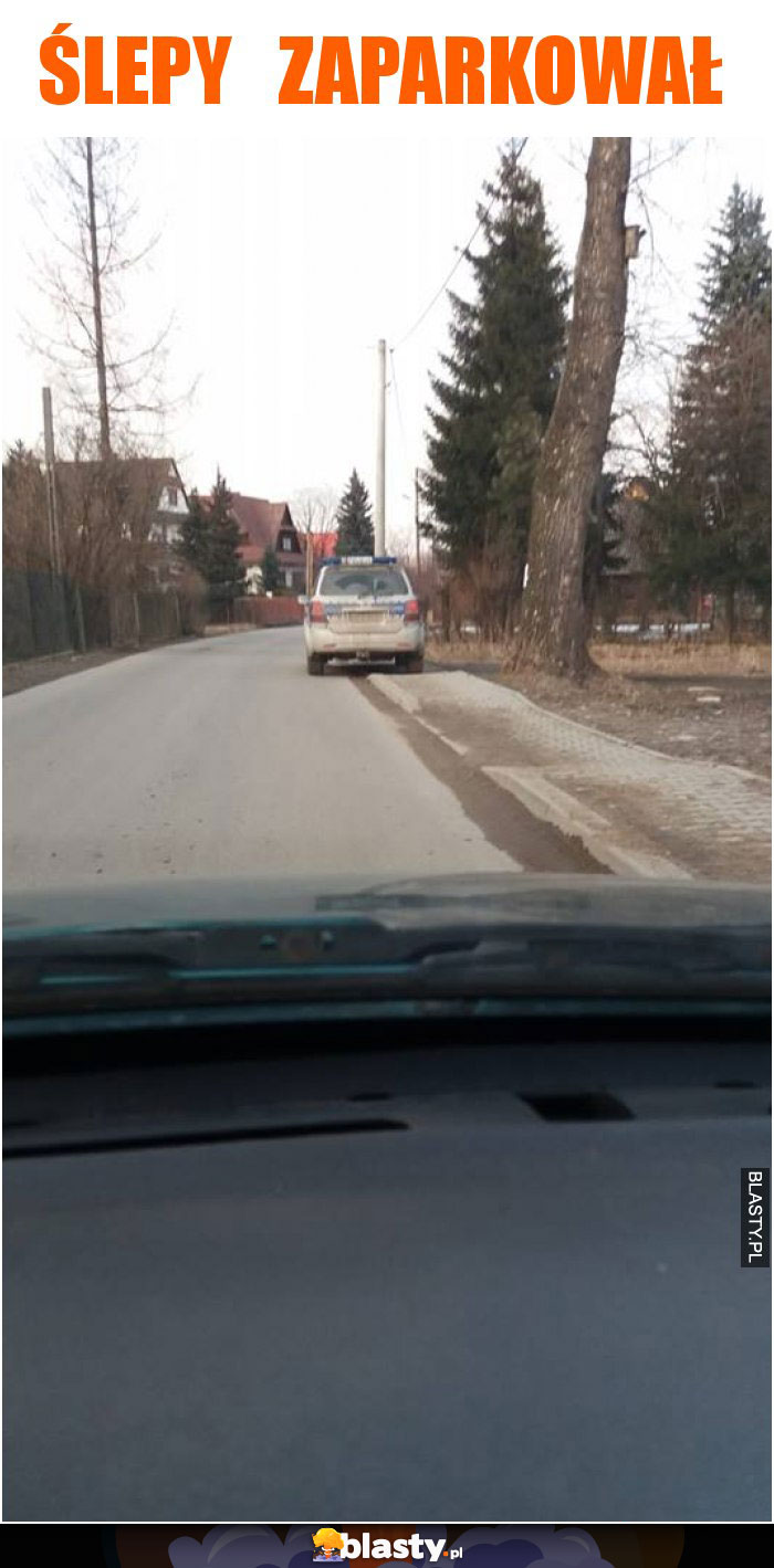 ślepy zaparkował ślepy zaparkował