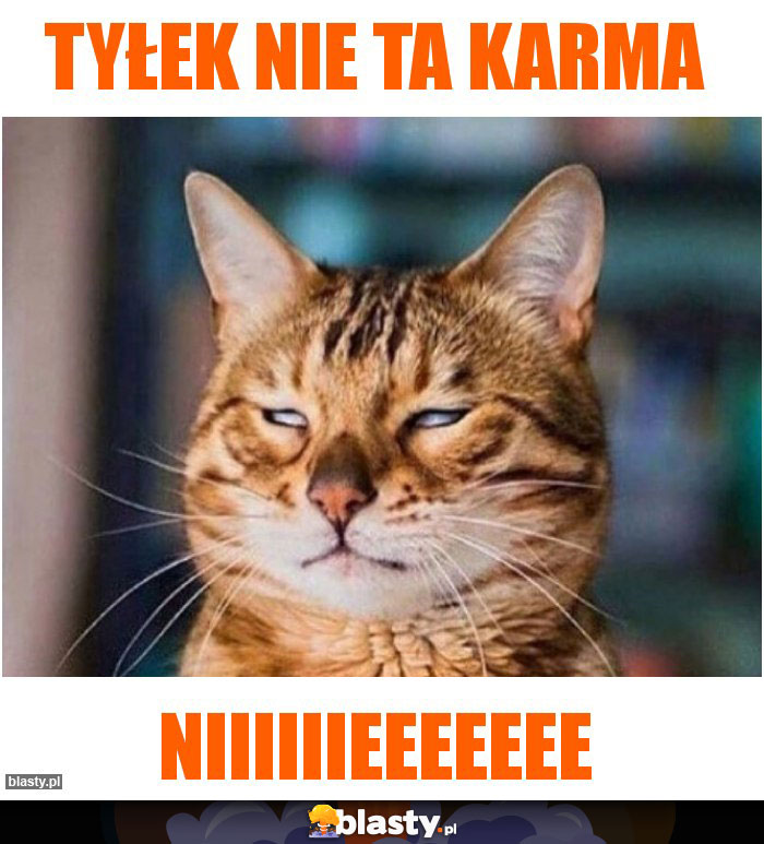 Tyłek nie ta karma Tyłek nie ta karma