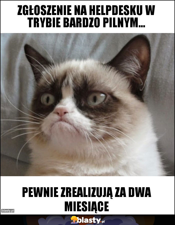 Zgłoszenie na helpdesku w trybie bardzo pilnym... Zgłoszenie na helpdesku w trybie bardzo pilnym...