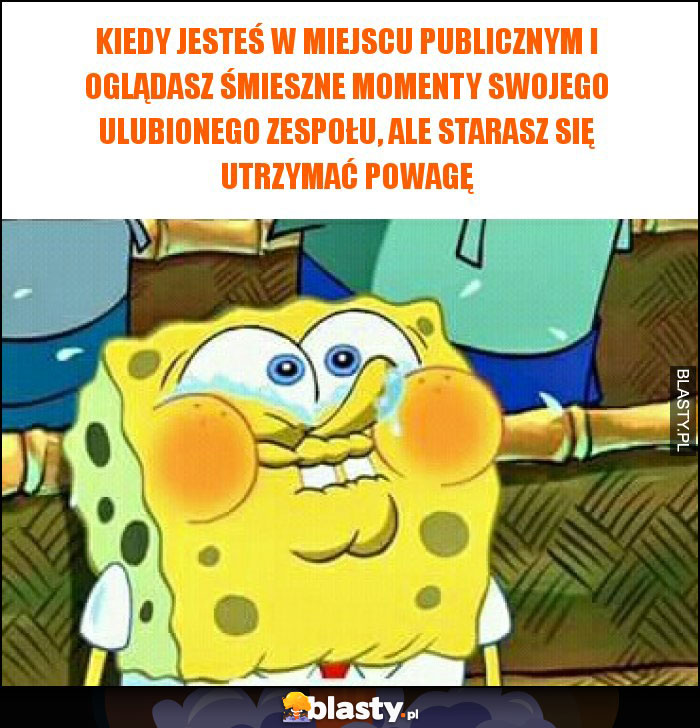 Kiedy jesteś w miejscu publicznym i oglądasz śmieszne momenty swojego ulubionego zespołu, ale starasz się utrzymać powagę