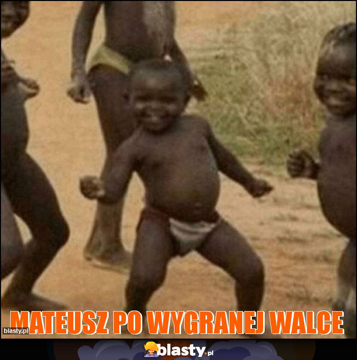 Mateusz po wygranej walce Mateusz po wygranej walce