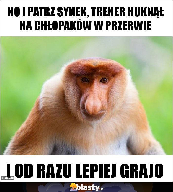 No i patrz synek, trener huknął na chłopaków w przerwie No i patrz synek, trener huknął na chłopaków w przerwie