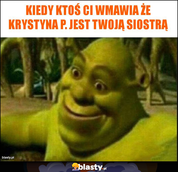 Kiedy ktoś ci wmawia że krystyna P. Jest twoją siostrą Kiedy ktoś ci wmawia że krystyna P. Jest twoją siostrą