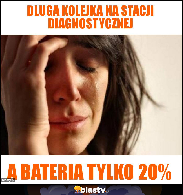 Dluga kolejka na stacji diagnostycznej