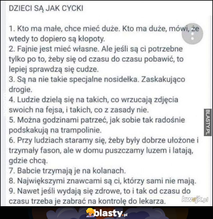 Dzieci są jak Cycki