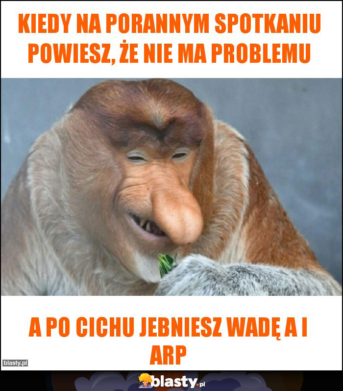 Kiedy na porannym spotkaniu powiesz, że nie ma problemu Kiedy na porannym spotkaniu powiesz, że nie ma problemu