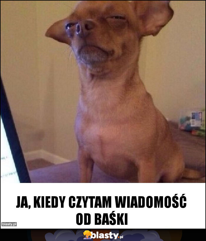 Ja, kiedy czytam wiadomość od baśki Ja, kiedy czytam wiadomość od baśki